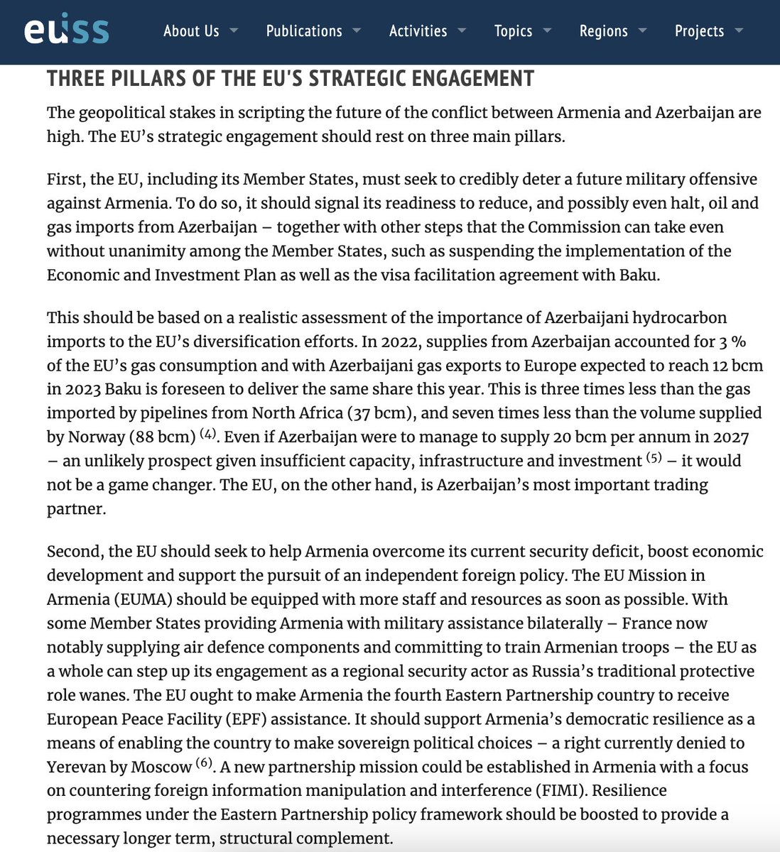 tbalayan's tweet image. Conclusions of two major European think-tanks:
@ecfr (ecfr.eu/article/after-…) &amp;amp; @EU_ISS  (iss.europa.eu/content/after-…) are clear after the #EthnicCleansing in NK. 
- The Aliyev regime doesn't seek Peace
- Assistance to #Armenia to expand its resilience and defense capabalities