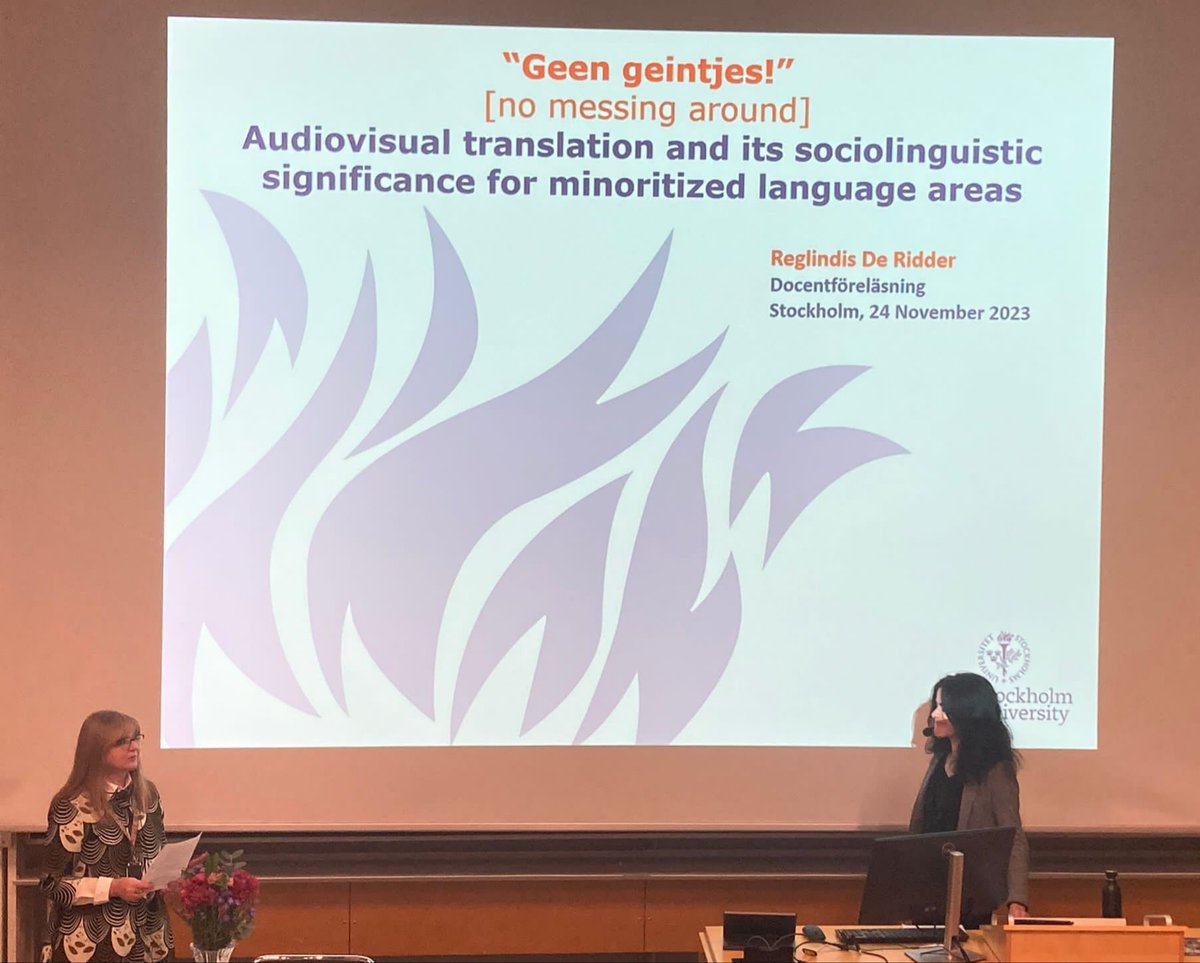 ReglindisDR's tweet photo. Great tradition at our department @Stockholm_Uni #fromheretoSlaBaFiNeTy: when you get promoted, you hold a lecture (even if it is short notice)! #nomessingaround #nietzeveren #docenturföreläsning
Great to see colleagues from @TOI_SU (@JanPedersen1969&amp;Co) också, tack så mycket! ❤ https://t.co/BQvnTTrkGQ