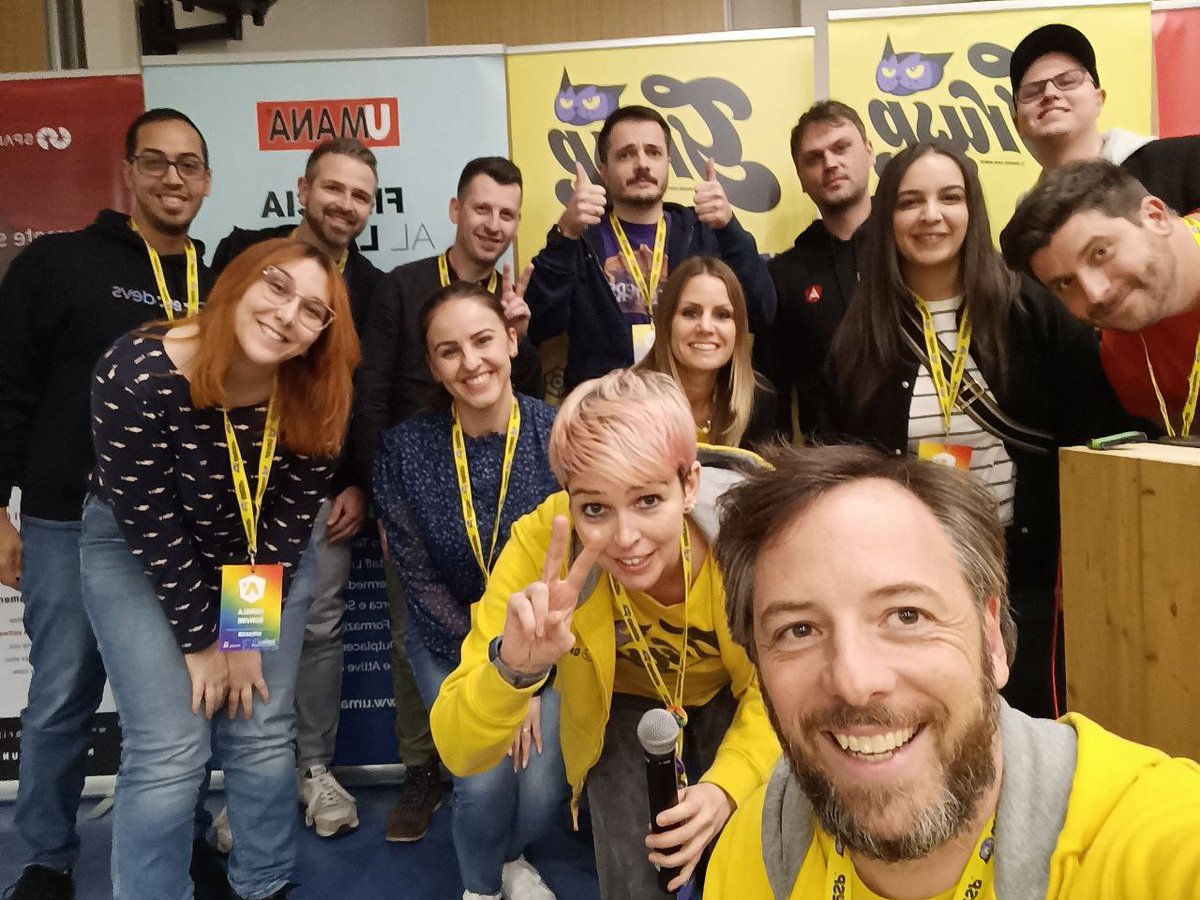 angularday's tweet photo. 🪩We rock it! #angularday23 is done! Thanks to all the awesome speakers and MC!
@abampakos, Daniela Bonvini, @juristr, @sumy92, @MicheleStieven, @biondifabio, Enrico Giacomazzi, @mestre_dev, @svtsolova_ & @edodusi
#angular #conference #angularday
Stay in touch with @grusp!💜 https://t.co/36gequqTmK