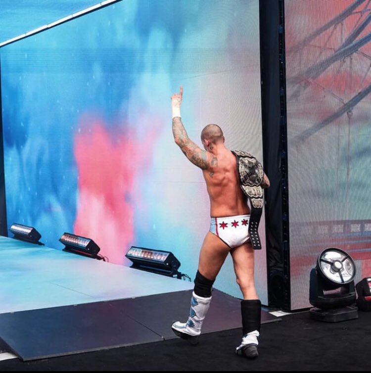 ClosingEpic's tweet photo. @AEW @ChaifetzArena collision is garbage 🗑 without the 🐐 being around anymore #justiceforcmpunk https://t.co/cg44TWQks8
