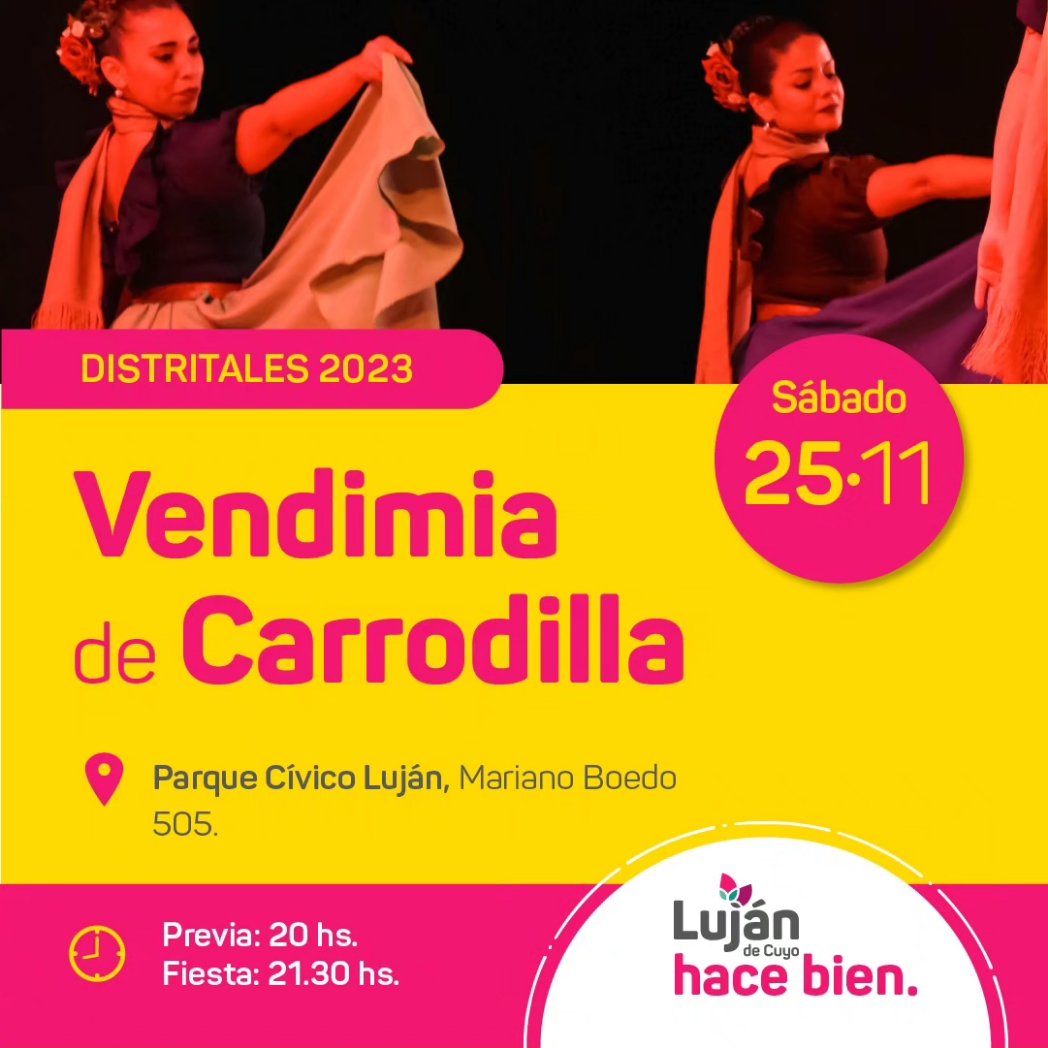 estebanallasino's tweet image. Fin de semana de #VendimiasDistritales 🍷👸🍇.

Te invito a que juntos, celebremos el calendario vendimial de Luján de Cuyo. 

Te esperamos 👇 

🍇 24/11 La Puntilla.
🍇 25/11 Carrodilla.
🍇 26/11 Chacras de Coria.