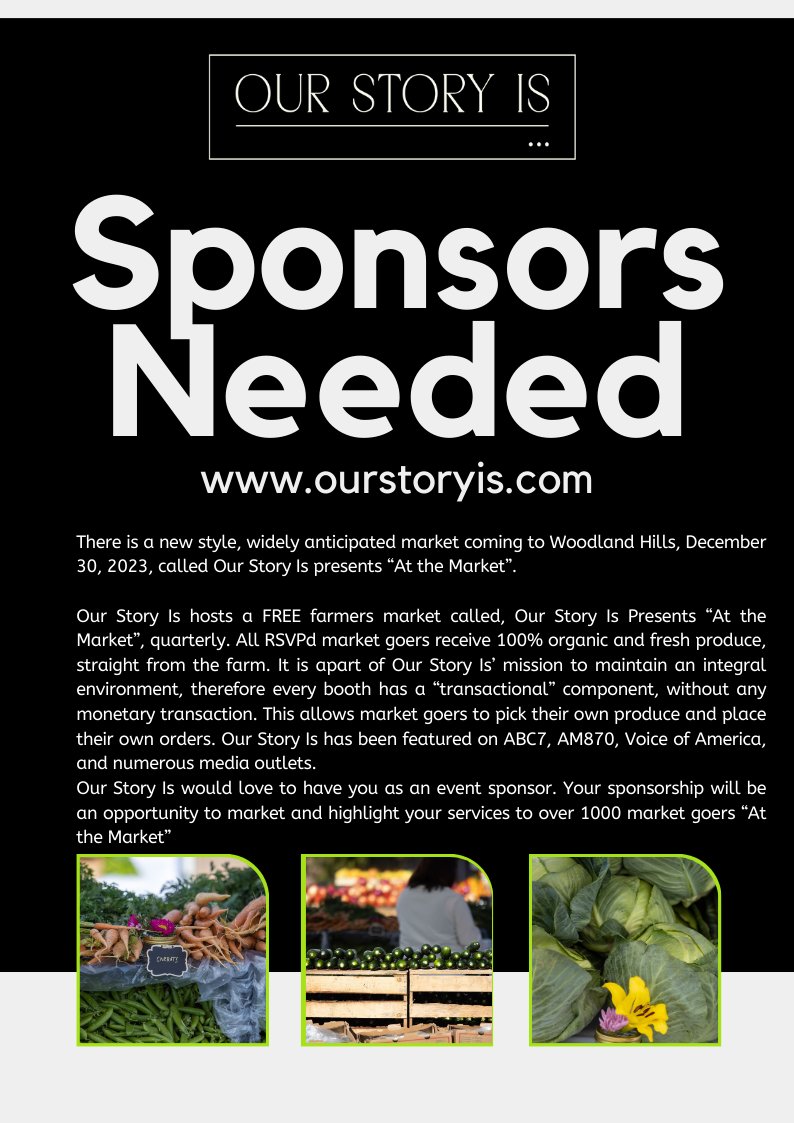 OurStoryIs_'s tweet photo. Our Story Is Presents "At the Market", a FREE farmers market that is income inclusive. During this season of giving, OSI is fundraising for 27,000 pounds of produce for our December 30, 2023 market. No donation is too small. Please DONATE &amp; SHARE https://t.co/HTgl4QWMN7 #sponsor https://t.co/ETig4TDXh3