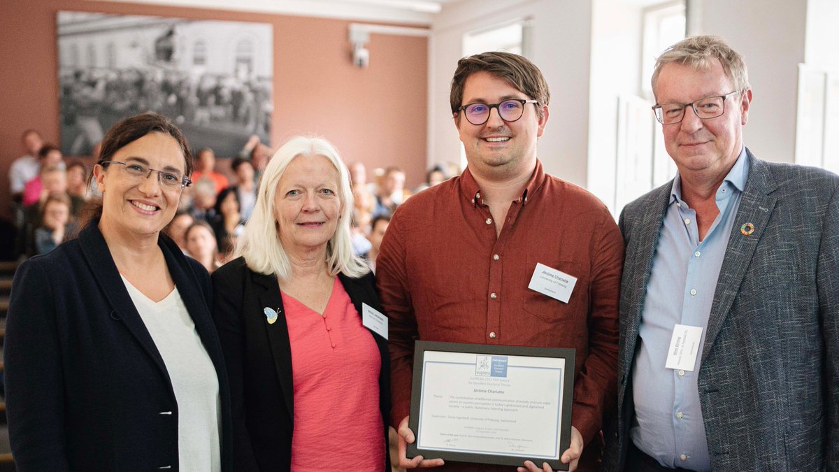 🏆 #PhD #AWARD 🏆 EUPRERA awards the best Doctoral Thesis. It's our way to stimulate the academic discussion and build the body of knowledge in #communication management across Europe. 2023 winner: Jérôme Chariatte, Univ. of Fribourg. past winners 👉 buff.ly/3LYSgvV