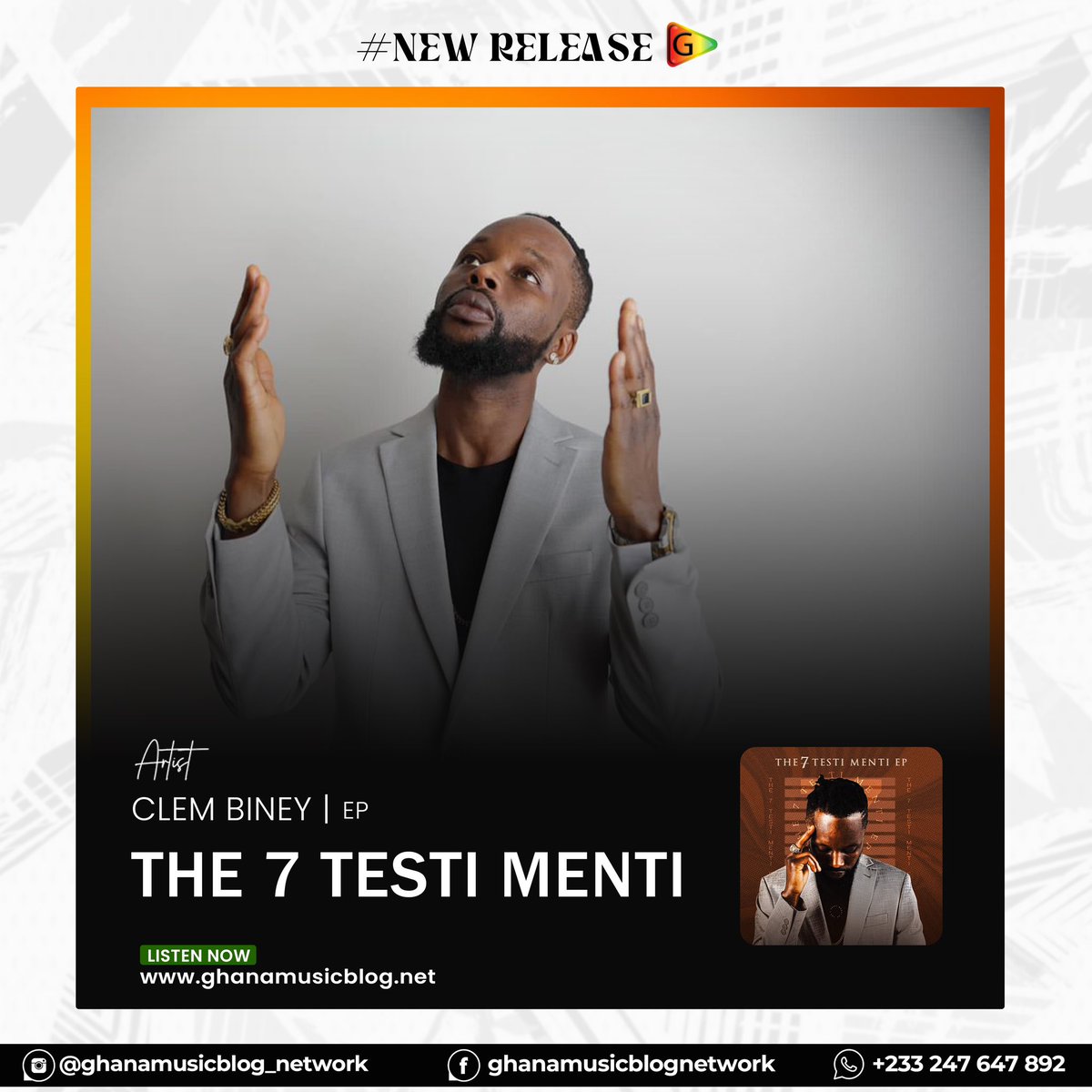 @clembiney Drops ‘The 7 Testi Menti’: A Dazzling EP Unveiling a Sonic Tapestry of Emotions and Artistic Brilliance 

ghanamusicblog.net/clem-biney-dro…

#explore #musicworld #ghanamusicblognetwork #ghanamusic #afrobeat #album #ep