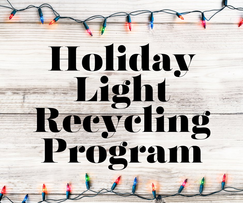 carol_stream's tweet photo. The Village's Holiday Light Recycling Program is back! Drop off unwanted or broken holiday string lights at the entrance of Village Hall (500 N. Gary Ave.) now through February 2. Access to the light recycling box will be available 24/7 during this period. https://t.co/aBPMh5QSCn