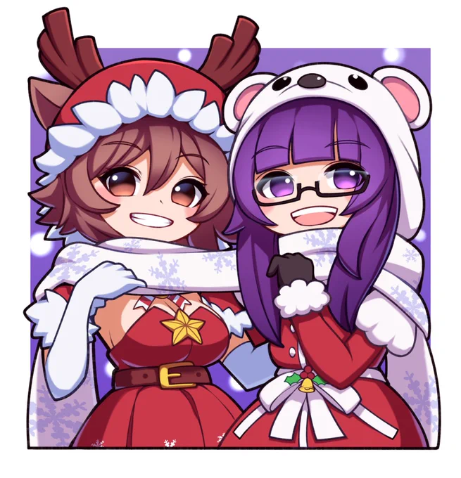 Tenvert OC Kria and friend's Saiya Christmas! Commission Art for  !  Thank you so much for request again ! #Commission