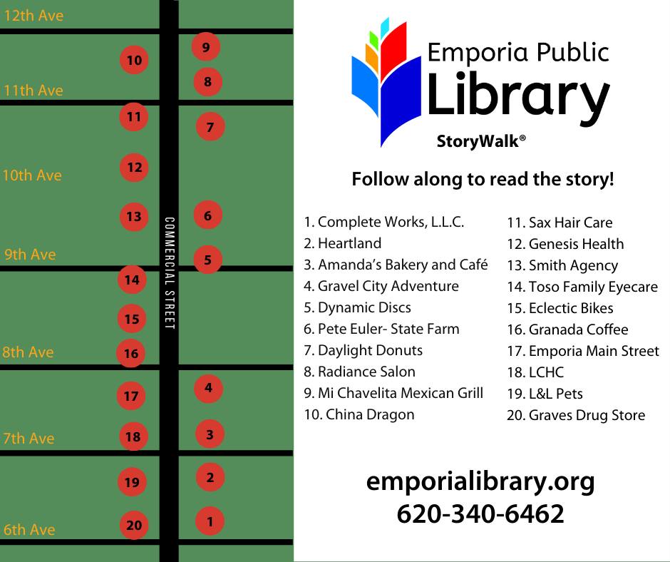 EPL_KS's tweet image. Stretch your legs and read a story! Our November StoryWalk is available on Commercial Street; start at Complete Works (610 Commercial) and follow the trail to read "Fry Bread: A Native American Family Story" by Kevin Maillard. It's fun for the whole family!  #StoryWalk #FunForAll