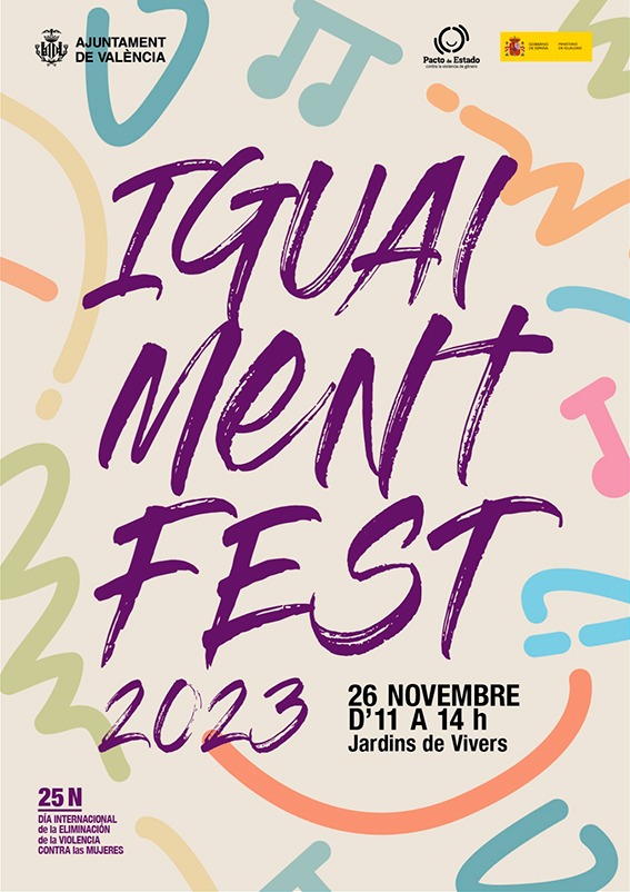 AjuntamentVLC's tweet photo. 🟣#València commemora el Dia Internacional de l'Eliminació de la Violència contra les Dones, #25N amb activitats lúdiques i de denúncia
🙋♀️@IgualtatVLC programa el 🗓️26/11⤵️
👟Marxa en favor de l'@alannaasoc
🥁#IgualmentFest en📍#JardinsdeVivers
🔗https://t.co/I802rn7A9Z https://t.co/r2pHVtSqwt