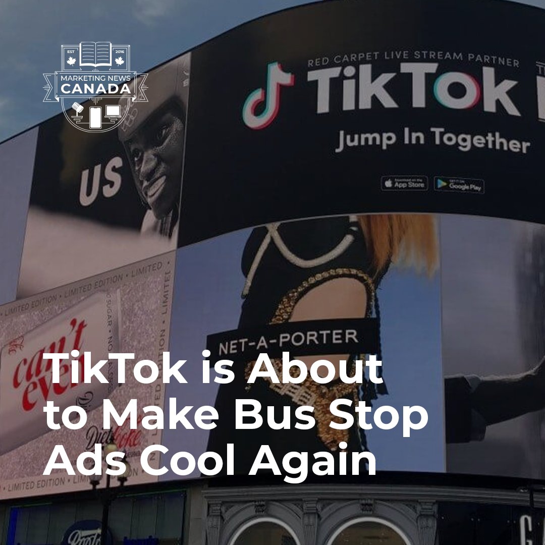 Get ready for a new twist on advertising! Connor Galway writes about how TikTok is stepping into the real world with out-of-home advertising, from billboards to cinemas and beyond. Read the full article here: marketingnewscanada.com/news/tiktok-is… #MarketingNewsCanada