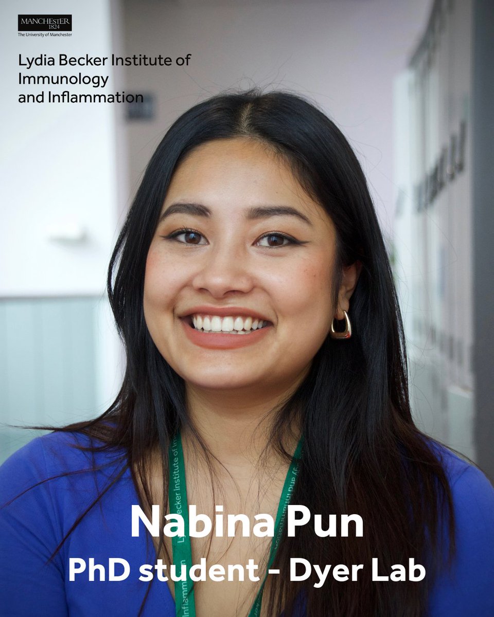 Lydia Becker Institute (@lydiabeckeriii) on Twitter photo #BeckerProfile PhD student Nabina Pun <a href="/NabinaPun98/">Nabina Pun</a> from the <a href="/douglaspdyer/">Douglas Dyer</a> lab
Read about her journey from Berkshire to Manchester, research on chemokines & glycocalyx, radiotherapy & tissue toxicity + her favourite way to procrastinate! 👇
sites.manchester.ac.uk/lydia-becker-i…
📷@labninja2 #BeckerProfile PhD student Nabina Pun <a href="/NabinaPun98/">Nabina Pun</a> from the <a href="/douglaspdyer/">Douglas Dyer</a> lab
Read about her journey from Berkshire to Manchester, research on chemokines & glycocalyx, radiotherapy & tissue toxicity + her favourite way to procrastinate! 👇
sites.manchester.ac.uk/lydia-becker-i…
📷@labninja2