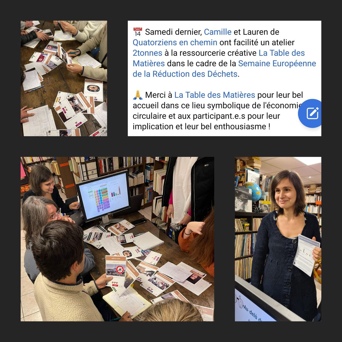 📍 Prochains ateliers <a href="/quatorziens/">Quatorziens en chemin</a>
Atelier 2tonnes en ligne 20/12-9h inscription⬇️ eventbrite.fr/e/billets-2ton…
📍Atelier jeu climat+jeu coopératif ClimaTicTac 11/01/24-19h au #PoinçonParis14 inscription⬇️ forms.gle/Xp7xCJ34iS65zz…
#SERD #rechauffementclimatique #zerodechet #ecologie 🌱