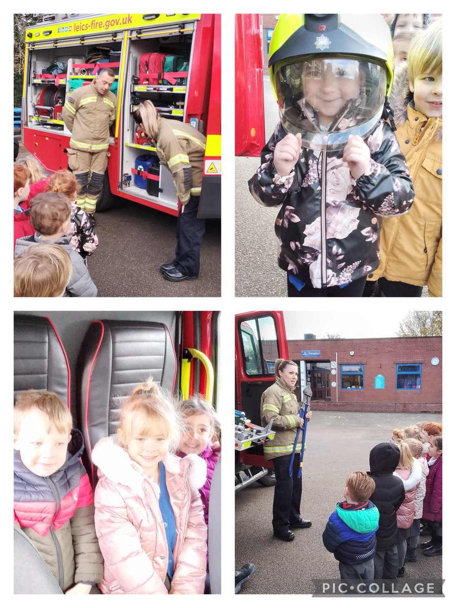 Oak class were very lucky to be visited by Leicestershire Fire and Rescue. The firefighters did a talk about fire safety and their role within the community. The children also got to see the fire engine and the equipment too!