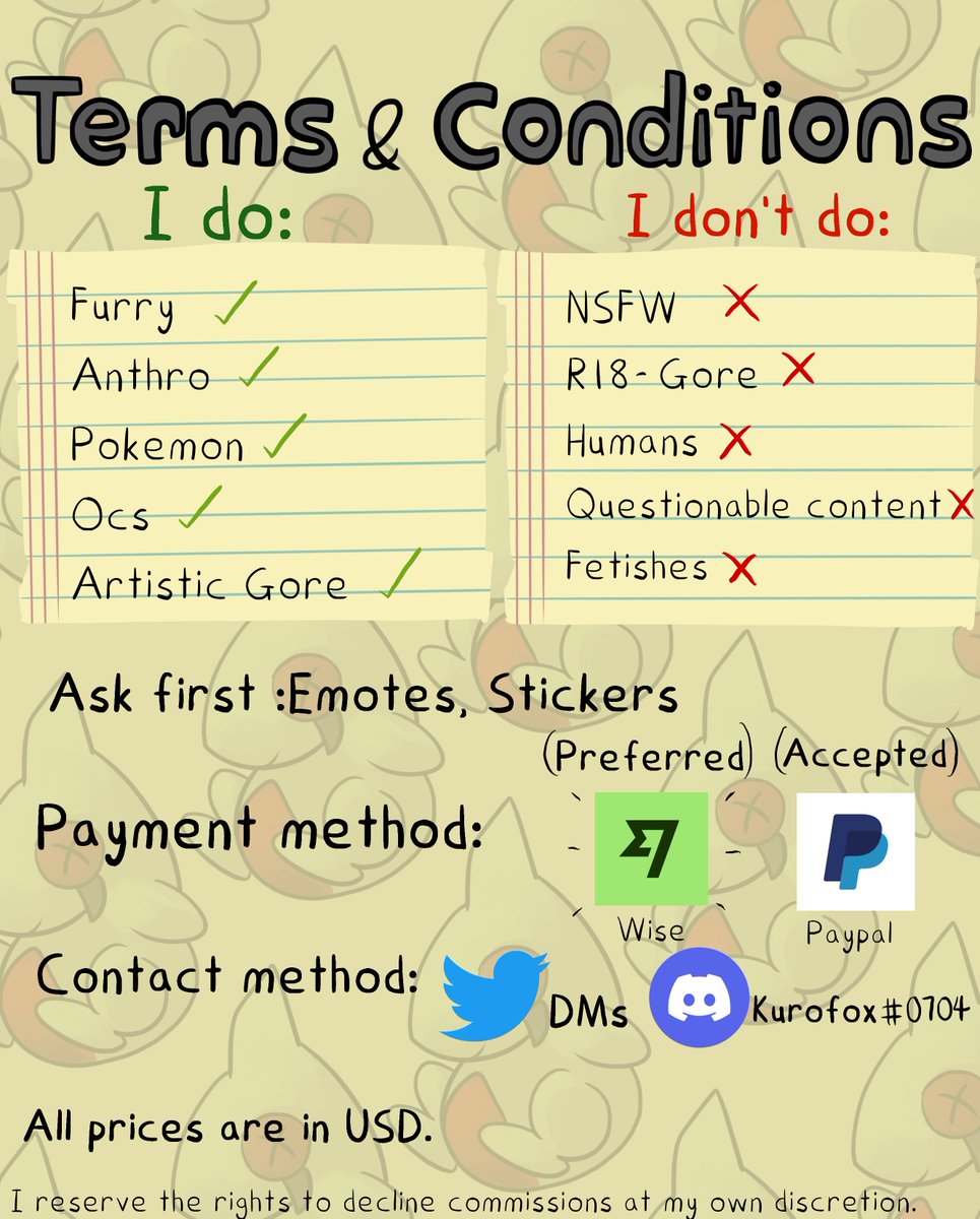 auralabsart's tweet image. New commission sheet!