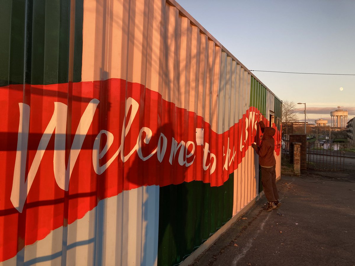 Freya and the moon. 

Lots of big letters knocked out in beautiful November sunshine.
