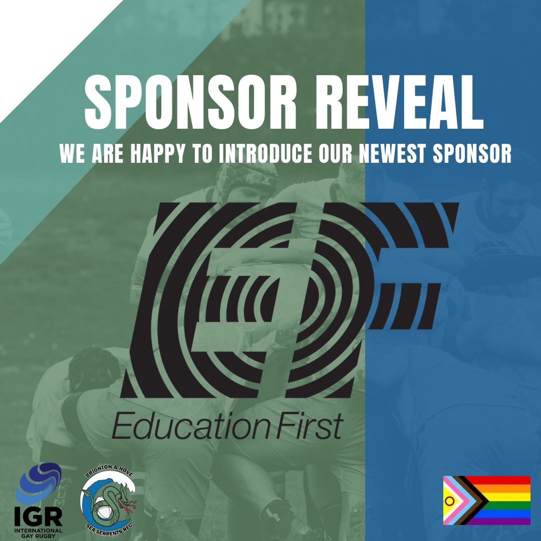*** SPONSOR ANNOUNCEMENT ***
We would like to introduce you to our new sponsor for our development side!! 

Welcome to the family @efbrighton 

#IGR #Rugby #Gay #LGBTQ #LGBT #RugbyPlayer #InclusiveSports #Inclusive #GayUk #GaySussex #GayBrighton #Brighton #GayHove #Hove #Sussex