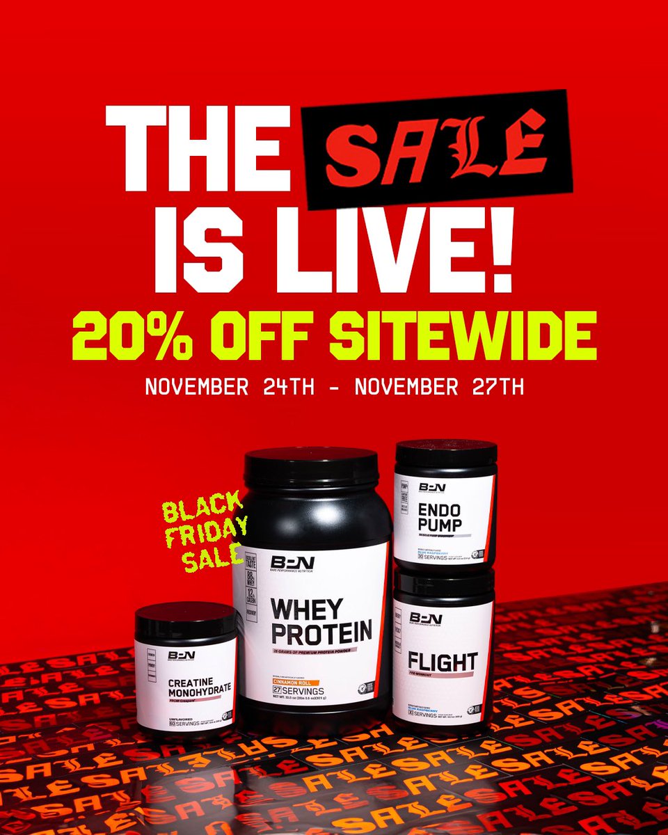 The Black Friday Sale is live! Shop 20% off sitewide now until Monday! bareperformancenutrition.com