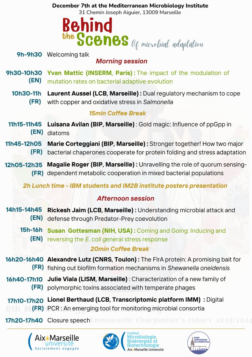 The moment you've all been waiting for is here ! Introducing the program of our Microbiology Congress: "Behind the Scenes of Microbial Adaptation"