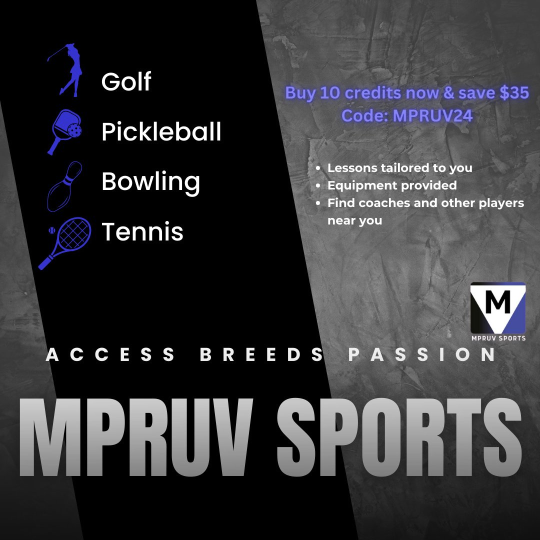 MpruvSports's tweet photo. Don't miss out on this incredible Black Friday deal! Enjoy $35 OFF when you grab 10 lesson credits. Redeemable for all lesson types. 🌟🎁 🏌️🎾🎳#BlackFridayDeal #Sports #mpruvsports #golf #Lessons #Save #Deals #tennis #bowling #thanksgiving #gifts https://t.co/tF8eopPfzL https://t.co/ae1VSWbA8X