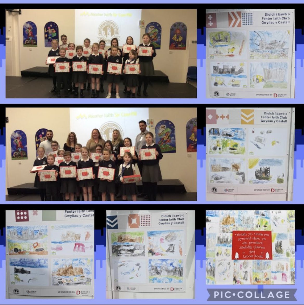 Thank you to staff from <a href="/LancerScottLtd/">Lancer Scott Ltd</a> for joining us to present a special advent calendar to Clwb Carco pupils for their art work which is on display in the town. <a href="/CaerphillyCBC/">CaerphillyCBC</a> <a href="/mentercaerffili/">Menter Caerffili</a>