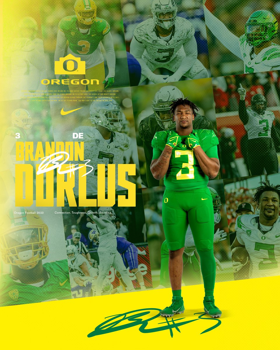oregonfootball's tweet photo. Once a Duck, Always a Duck 🦆

Happy Senior Night, @brandon_dorlus! 

#GoDucks https://t.co/KTzWu9CD3S