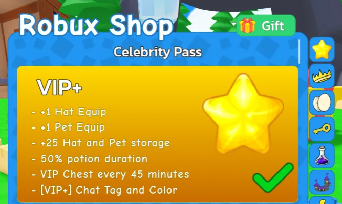 unsqrd's tweet photo. 🛒 Black Friday Sale 🛒
All gamepasses have been discounted by 20%!

⭐VIP+ Subscription / 2.99 $ ⭐
> + 1 Hat Equip 
> + 1 Pet Equip
> + 25 Hat and Pet Storage
> + 50% boost duration
> VIP Chest every 30 minutes
> [VIP+] Chat Tag and Color

The Metal Box perk has been added to the Arcade World dungeon!

With the addition of the new subscription, the VIP gamepass has been taken off sale. Players who purchased the gamepass will still retain all the gamepass features.