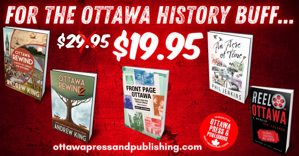For the Ottawa “HISTORY BUFF!”  All of our books on Ottawa’s past and Ottawa lore are on sale! #BlackFriday #ottawa #readlocalOttawa #Travel #ottawatourism <a href="/ottawacity/">City of Ottawa</a>
ottawapressandpublishing.com
