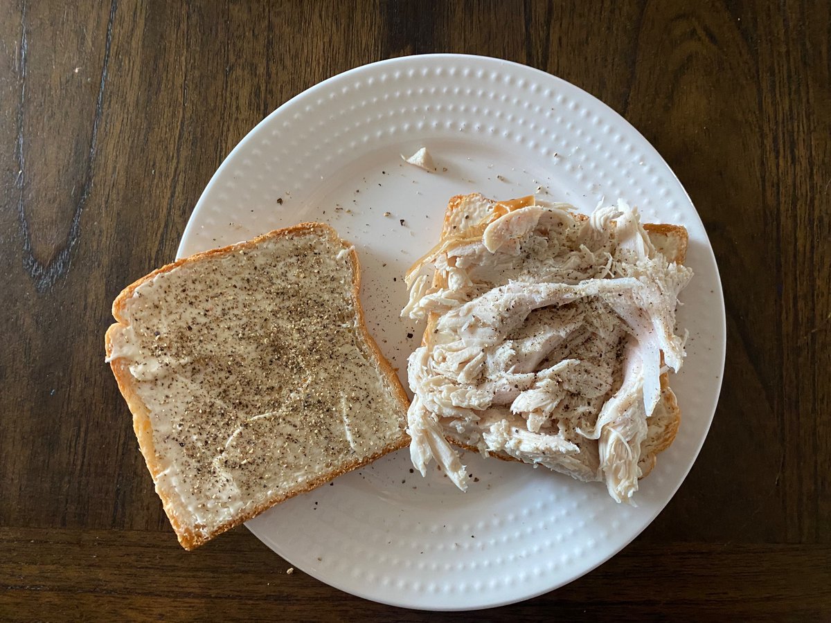 DownloadedLaw's tweet image. *Just*
the #turkey 
#whitebread 
#mayo 
#crackedpepper