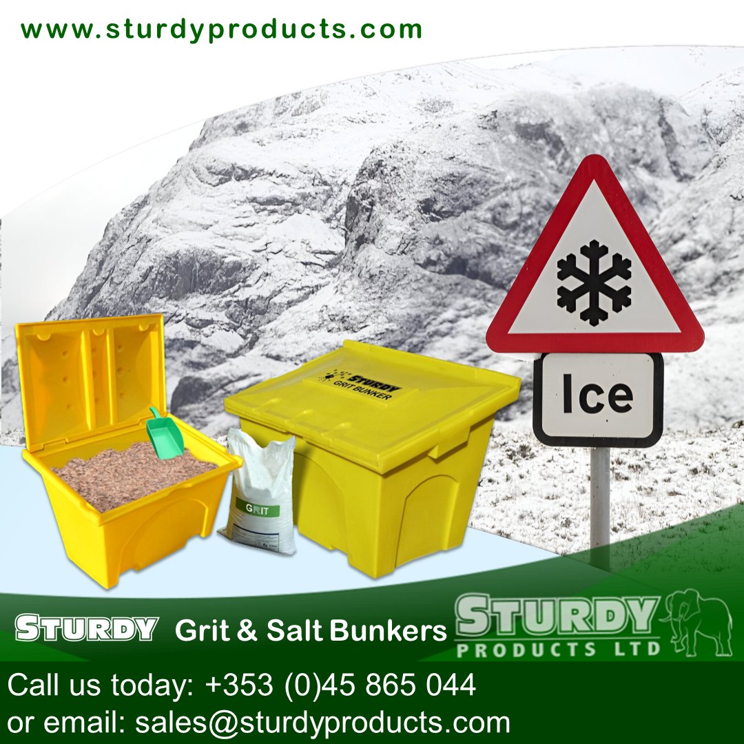 ⚠ ❄ Feezing temperatures are on the way! ❄ ⚠

Keep your #roadsalt & grit dry, secure & where it's needed most with the Sturdy range of Grit & Salt Bunkers!

sales@sturdyproducts.com
+353 (0)45 865 044

sturdyproducts.com/product-catego…

#BeWinterReady #winteriscoming #roadsafety