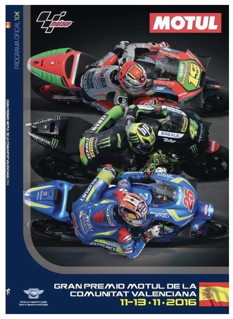 AntonioRamosGP's tweet photo. GP of Valencia 2013, 2014, 2015 and 2016 πͺπΈπ
#ValenciaGP #MotoGP #OldProgrammes https://t.co/L02C2I9u0b
