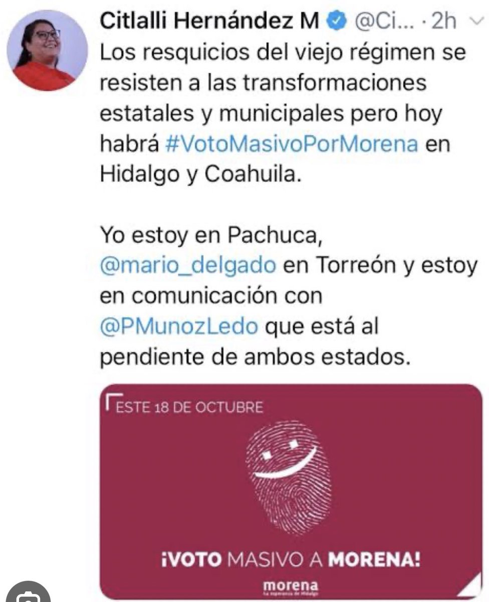luis_gj's tweet photo. Solo paso por aquí para recordarles que la bella y hermosa @CitlaHM es una delincuente electoral. https://t.co/bIF32L5xF3