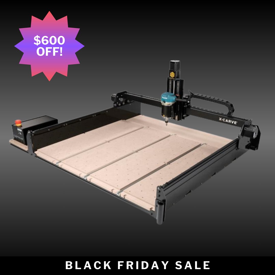 MatterHackers's tweet image. The Inventables X-Carve is on sale for just $1,999! Use code SNOW_MANY_DEALS during checkout to save $600 on this industry-leading desktop CNC machine. 

Shop here: 
matterhackers.com/r/QFGn6b

#BlackFriday #CNCmachines #inventables