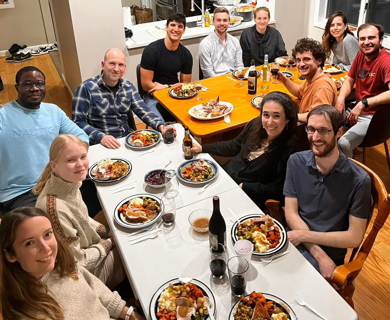 Thanksgiving celebration with the @KStegmaier_DFCI, @FilbinMariella and @hovestadt labs. Happy Thanksgiving to All. Love this group!