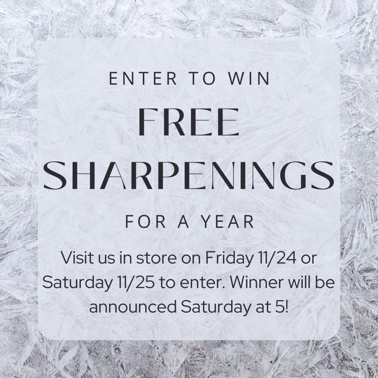 Unlimited Skate Sharpening for a Year🎟️

Stop by and see us today or tomorrow to enter!

1401 Diggs Dr Suite E. Raleigh, NC