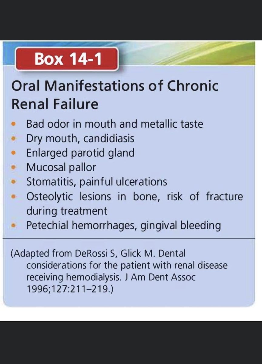 ⭐️ | oral Manifestation of chronic renal failure .