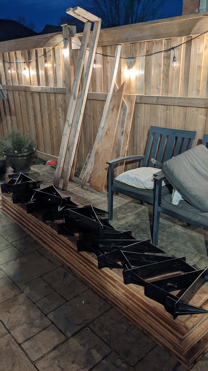 Ryan_H16's tweet photo. The 2023 Backyard Rink build begins this weekend. NiceRink brackets and more lighting are this year's upgrades...so far. https://t.co/2lusMLHoMX