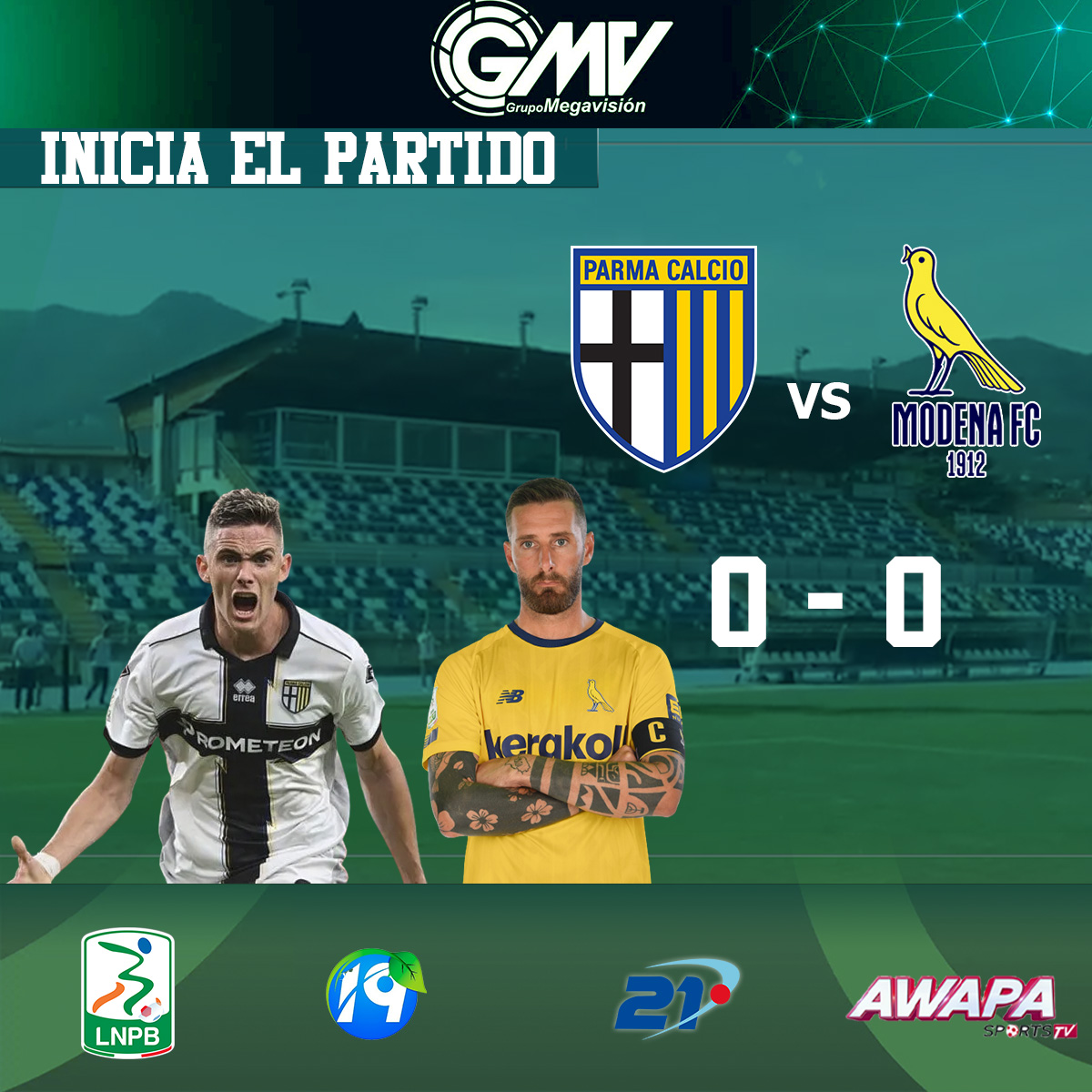 Awapasportstv's tweet photo. 🇮🇹 SERIE B ITALIANA POR GRUPO MEGAVISIÓN
Inica el encuentro entre #Parma vs. #Modena

¿Quién se se llevará la victoría? 🔥 https://t.co/rOS6xxJT38
