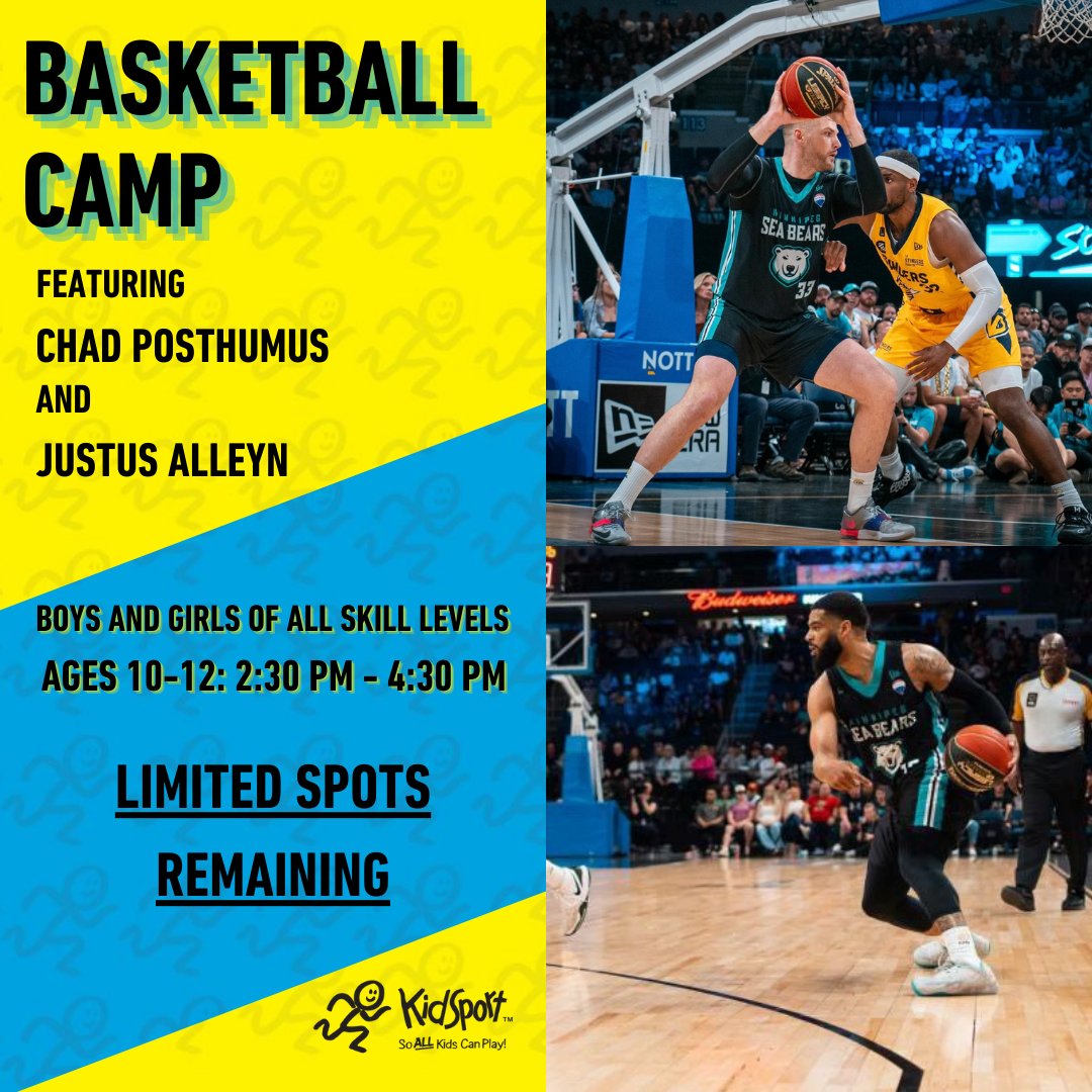 LIMITED SPACE REMAINING! Ensure your child a spot by registering today! Visit kidsportcanada.ca/events/youth-b… to secure a spot!!