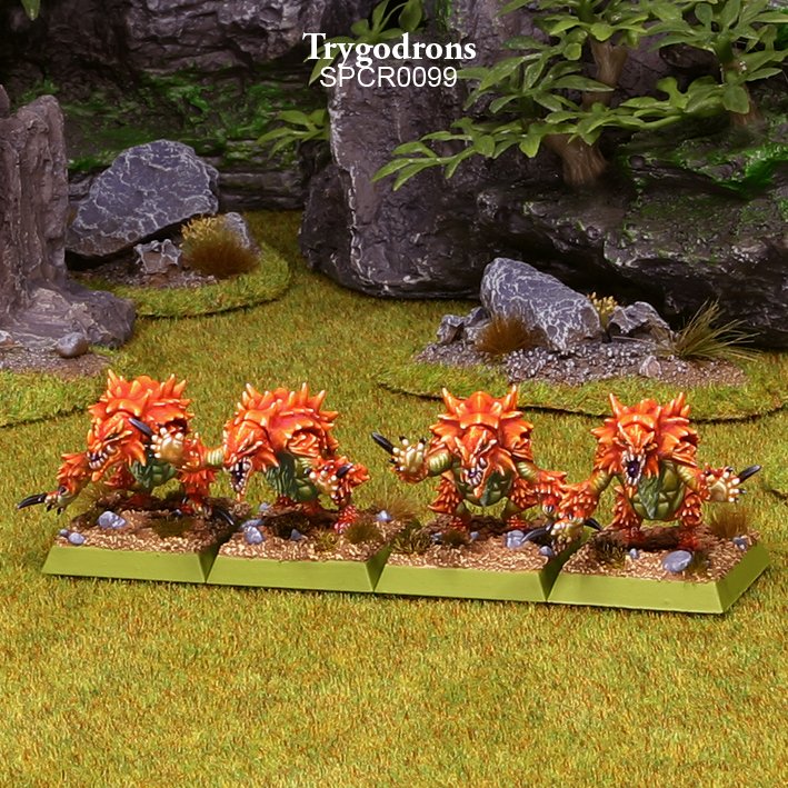 Spellcrowstudio's tweet photo. Trygodrons, an aggressive cavalry unit fighting in the ranks of the Arox army, are out now! 😁 You will find them here: https://t.co/sloVoLvCbG
We hope you like their fiery colours 🔥
#argatoria #spellcrow #wargames #wargaming #fantasyminiatures #wargames #miniaturepainting https://t.co/yiHkHc8app
