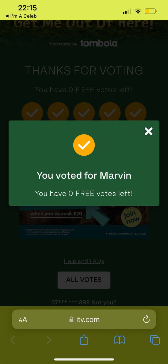 EvellynCrow's tweet photo. Sorry Marv 🥲🤣💚 @MarvinHumes #ImACelebrity https://t.co/5wQHQqa7EC