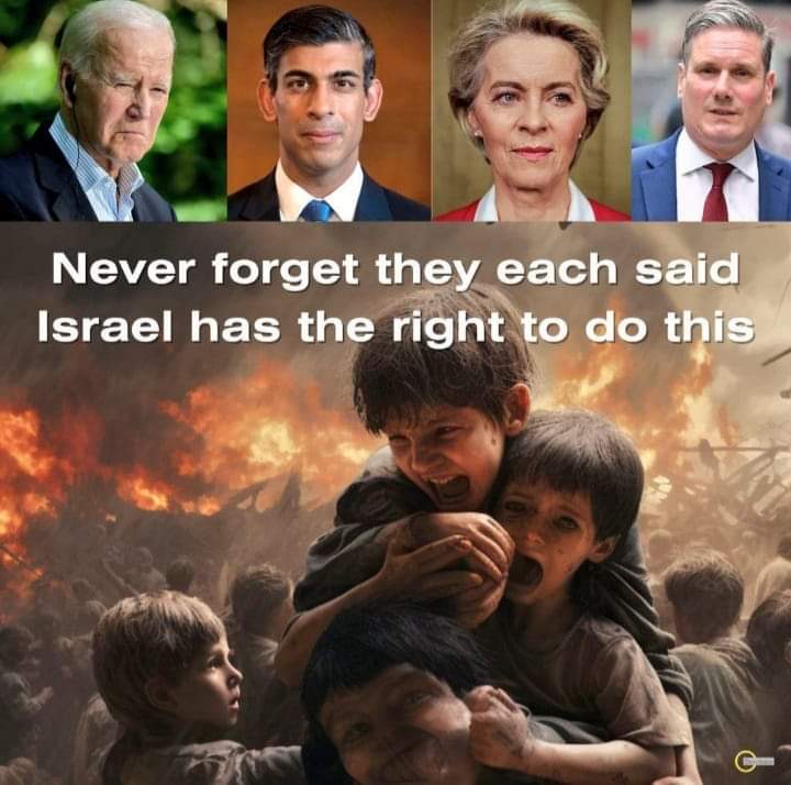 Their hands are dripping with the blood of over 5000 innocent Palestinian children. How many more innocent children will die before the blood lust of Israel is satisfied. The genocide in Palestine must end now. Suffer little children.