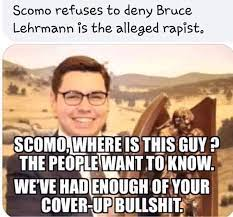 utalkntme's tweet photo. Is Bruce Lerhmann the face of The Men problem in the Liberal party?
#Tudge
#Porter
#Laming
#SexWithOfficeFurniture
#MidnightCoverups
#PrayerRoomFrolics
#BonkBans
#Scomo
Leadership Starts at The Top - except in the Liberal Party. https://t.co/ANn65BCpky