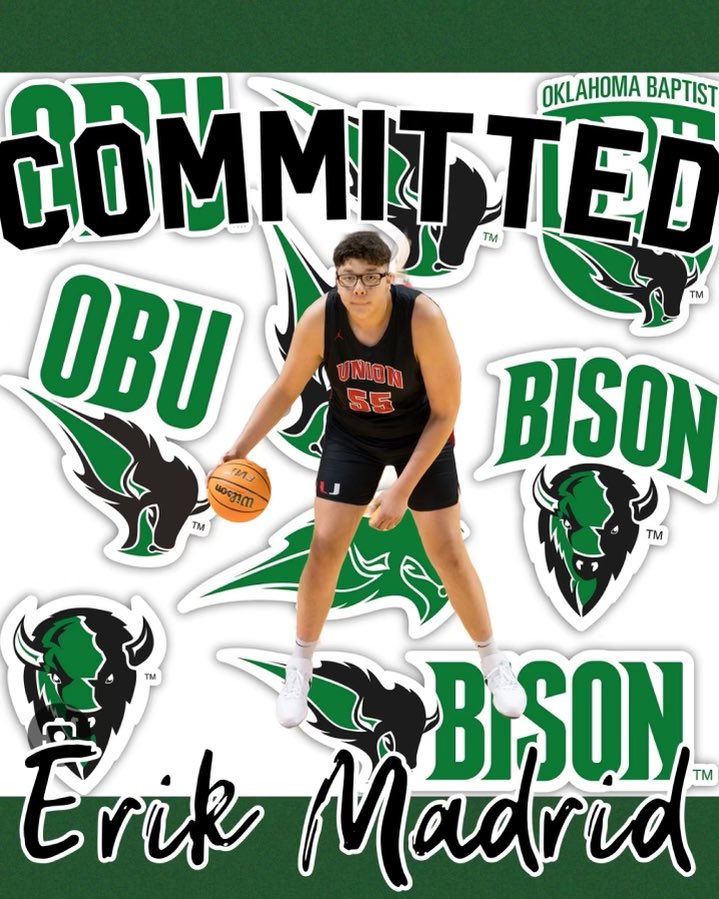 I’m excited to announce my commitment to play basketball and pursue a higher education at Oklahoma Baptist University.  Thank you to God, my family and all the players and coaches who have spent their time to help me be the player I am.  I’m all in!
