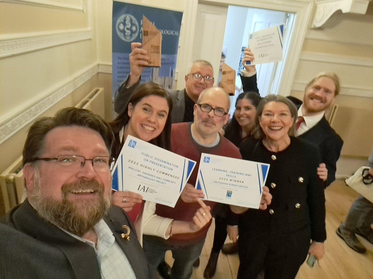 Hadrian's Wall Community Archaeology Project (@wall_cap) on Twitter photo From Pons Aelius to Eboracum for the <a href="/archaeologyuk/">ArchaeologyUK</a> Archaeology Awards! We received a Commendation, but lost ... to Carlisle! So a great victory for #HadriansWall, and congrats to Uncovering Roman Carlisle! From Pons Aelius to Eboracum for the <a href="/archaeologyuk/">ArchaeologyUK</a> Archaeology Awards! We received a Commendation, but lost ... to Carlisle! So a great victory for #HadriansWall, and congrats to Uncovering Roman Carlisle!