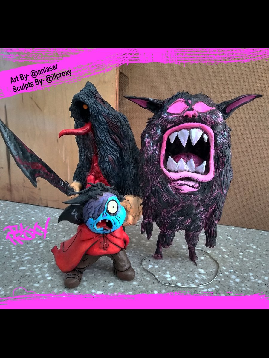 illproxy's tweet image. #fanartfriday Sculpts inspired by the awesome art of @ianlaser !!! #sculpture #sculpt #illproxy #ianlaser #creatures #creaturedesign #artistsontwitter #art