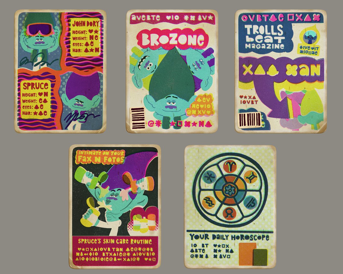 Magazine pages for #trollsbandtogether