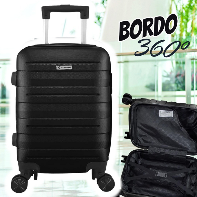 Mala De Bordo Viagem Rígida em Abs 4 Rodinhas 360º Cadeado