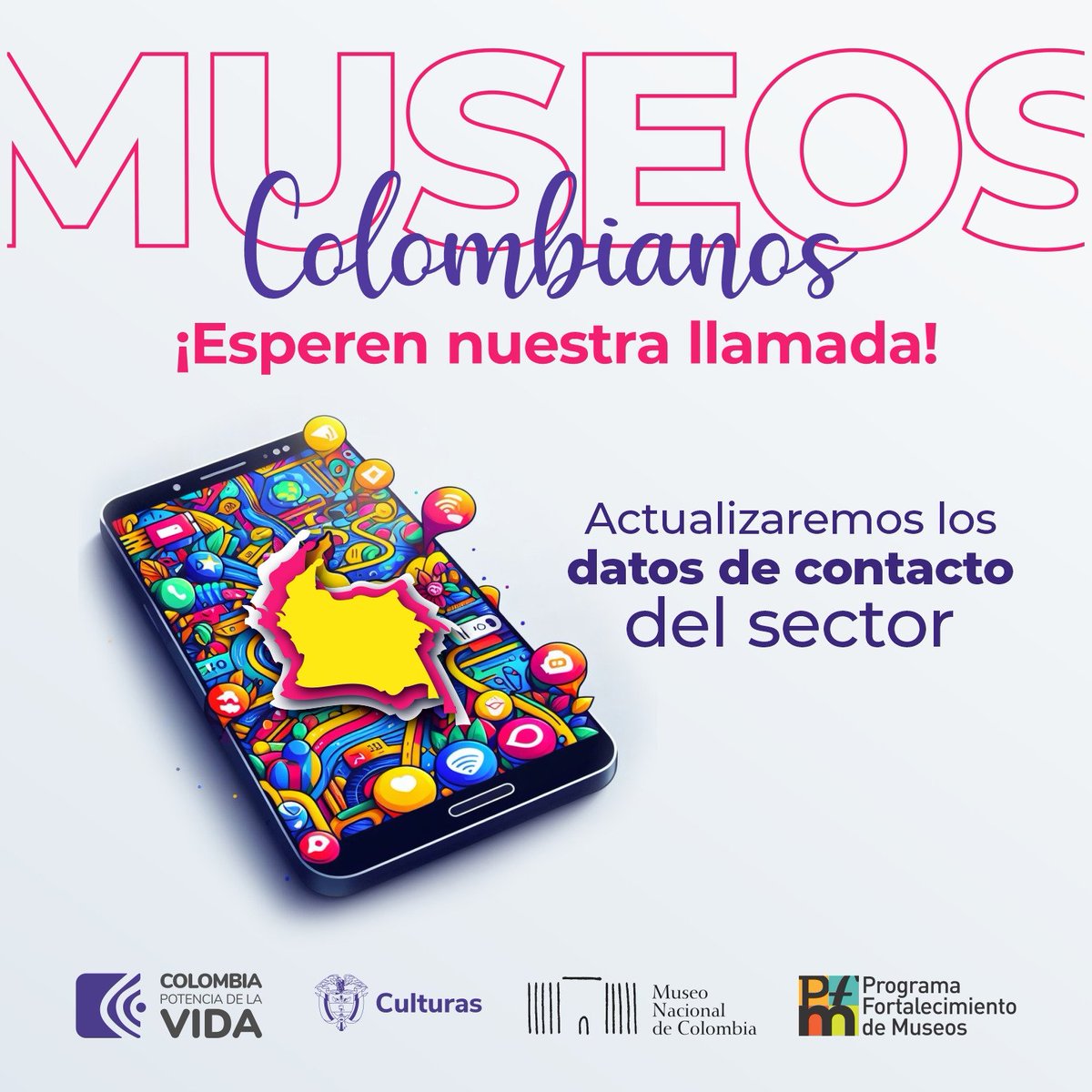 PFMuseosCol's tweet photo. 🕵️Queremos compartirte información de interés para el sector, por eso estamos actualizando los datos de contacto de los museos en el país.
 🤝Te invitamos a que te sumes, dejando en los comentarios el nombre de museos que conozcas y que deberíamos incluir🏛️🤳 https://t.co/XwyPbtU2N9
