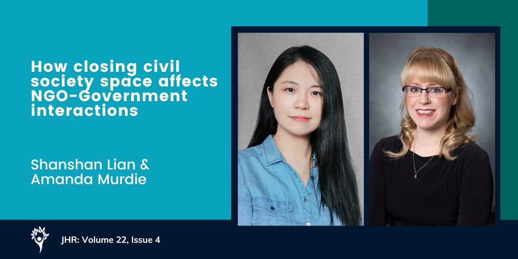 How do NGOs respond to crackdowns on their activities? <a href="/ShanshanLian/">Dr. Shanshan Lian</a> at @UAB_IHR and <a href="/AmandaMurdie/">Amanda Murdie</a> at <a href="/UGA_INTL/">UGA Department of International Affairs</a> argue that there is a curvilinear relationship between increased NGO repression and the conflict-to-cooperative nature of NGO-govt interactions. doi.org/10.1080/147548…