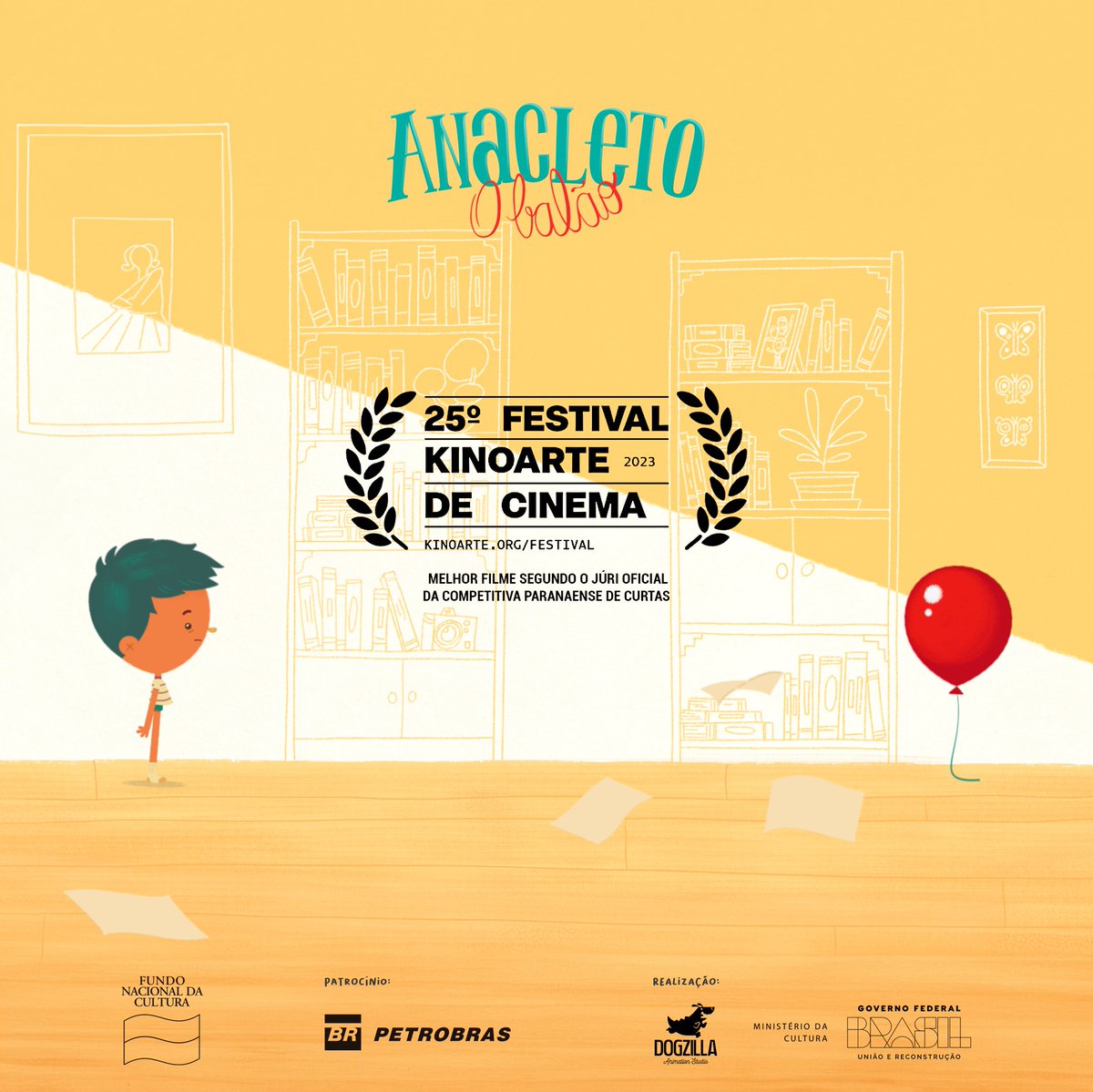 walkirfernandes's tweet photo. Uhuuu!!! 🏆 Prêmio de Melhor Filme pelo juri oficial da competitiva paranaense para ANACLETO, O BALÃO , na 25ª edição do Festival Kinoarte de Cinema!!! https://t.co/x0B5fOuoCx