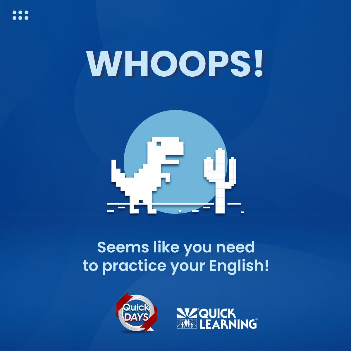 QuickLearning's tweet image. Don't end up like the dinosaur, dive into learning English! 📚🦖
#QuickLearning #English #LearningEnglish